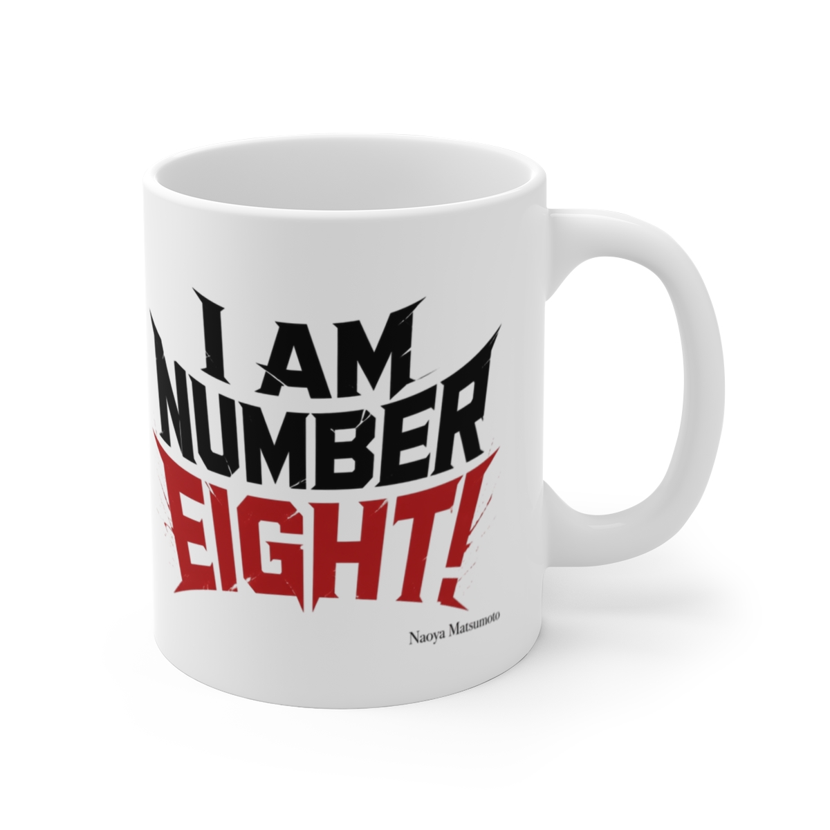 Kaiju No. 8 "I AM NUMBER EIGHT!" White Mug
