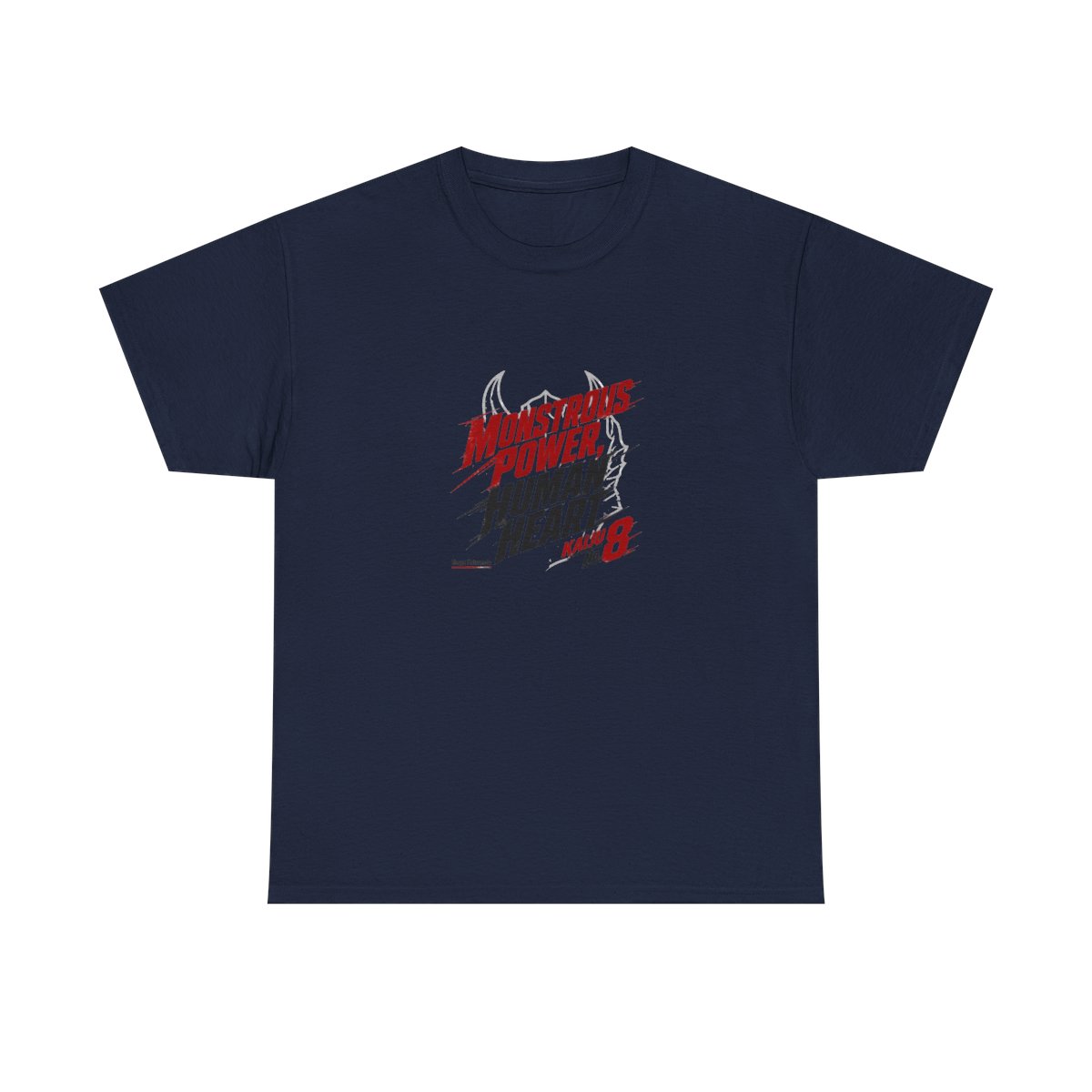 Kaiju No. 8 "MONSTROUS POWER, HUMAN HEART" Unisex Tee - alternate angle 3, merchandise