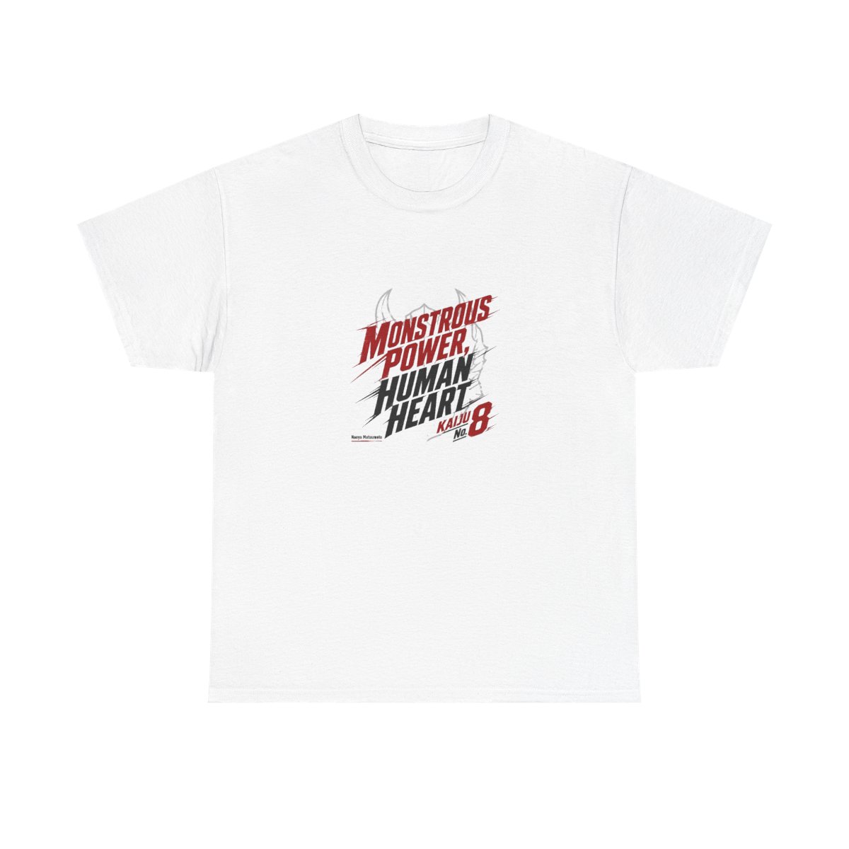 Kaiju No. 8 "MONSTROUS POWER, HUMAN HEART" Unisex Tee - alternate angle 2, merchandise
