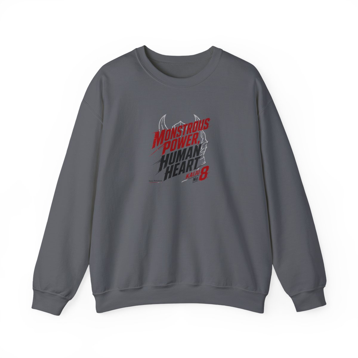 Kaiju No. 8 "MONSTROUS POWER, HUMAN HEART" Crewneck - alternate angle 3, merchandise