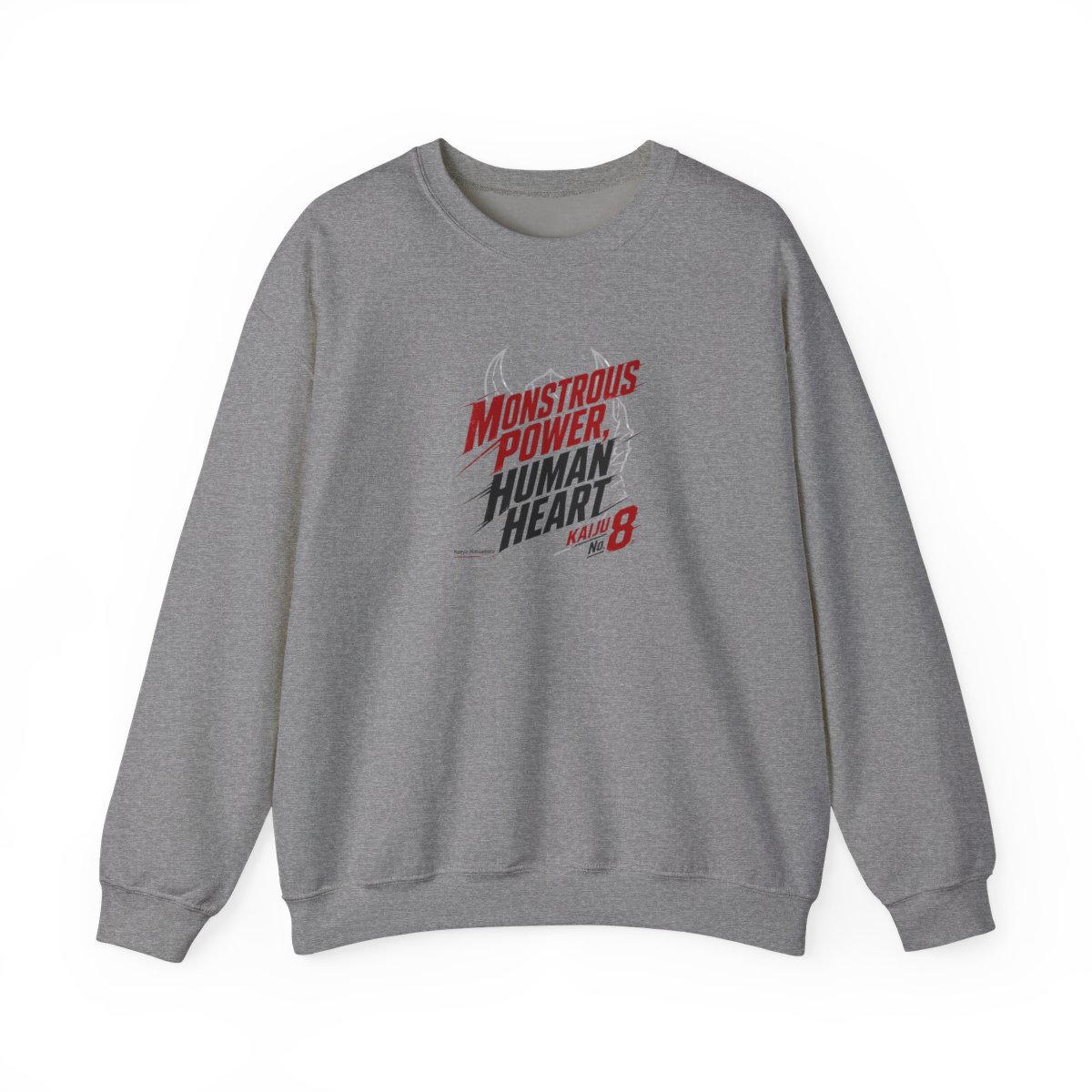 Kaiju No. 8 "MONSTROUS POWER, HUMAN HEART" Crewneck - alternate angle 2, merchandise