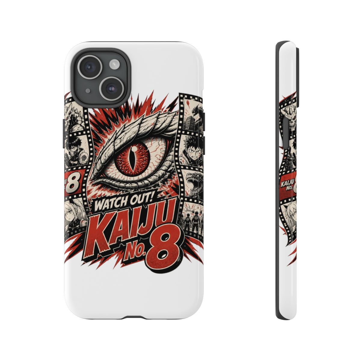 Kaiju No. 8 "Watch Out! Kaiju No. 8" Phone Case - alternate angle 1, merchandise