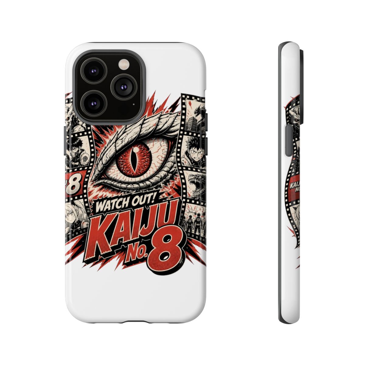 Kaiju No. 8 "Watch Out! Kaiju No. 8" Phone Case - alternate angle 2, merchandise