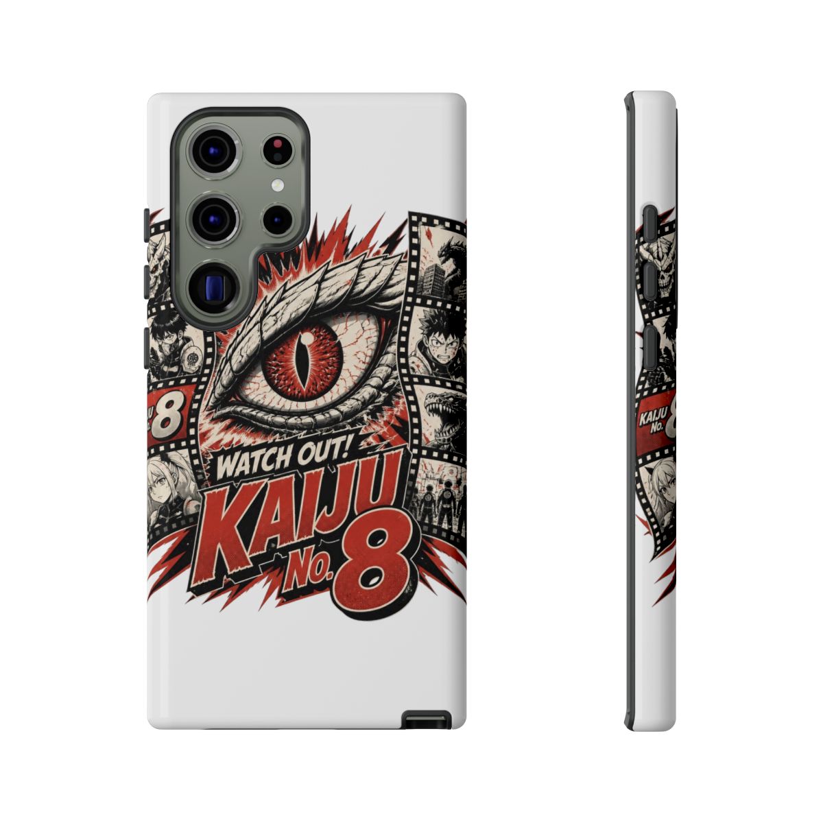 Kaiju No. 8 "Watch Out! Kaiju No. 8" Phone Case - alternate angle 3, merchandise