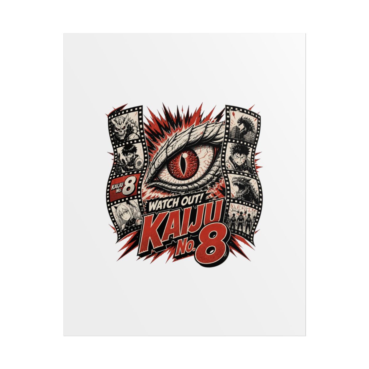 Kaiju No. 8 "Watch Out! Kaiju No. 8" Poster - Official Posters & Wall Art merchandise
