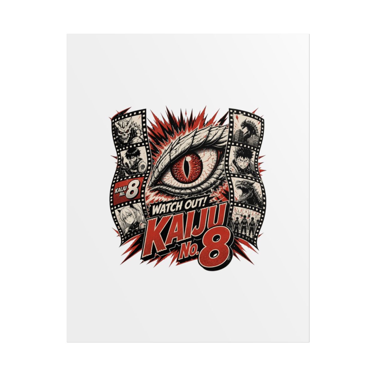 Kaiju No. 8 "Watch Out! Kaiju No. 8" Poster - alternate angle 1, merchandise