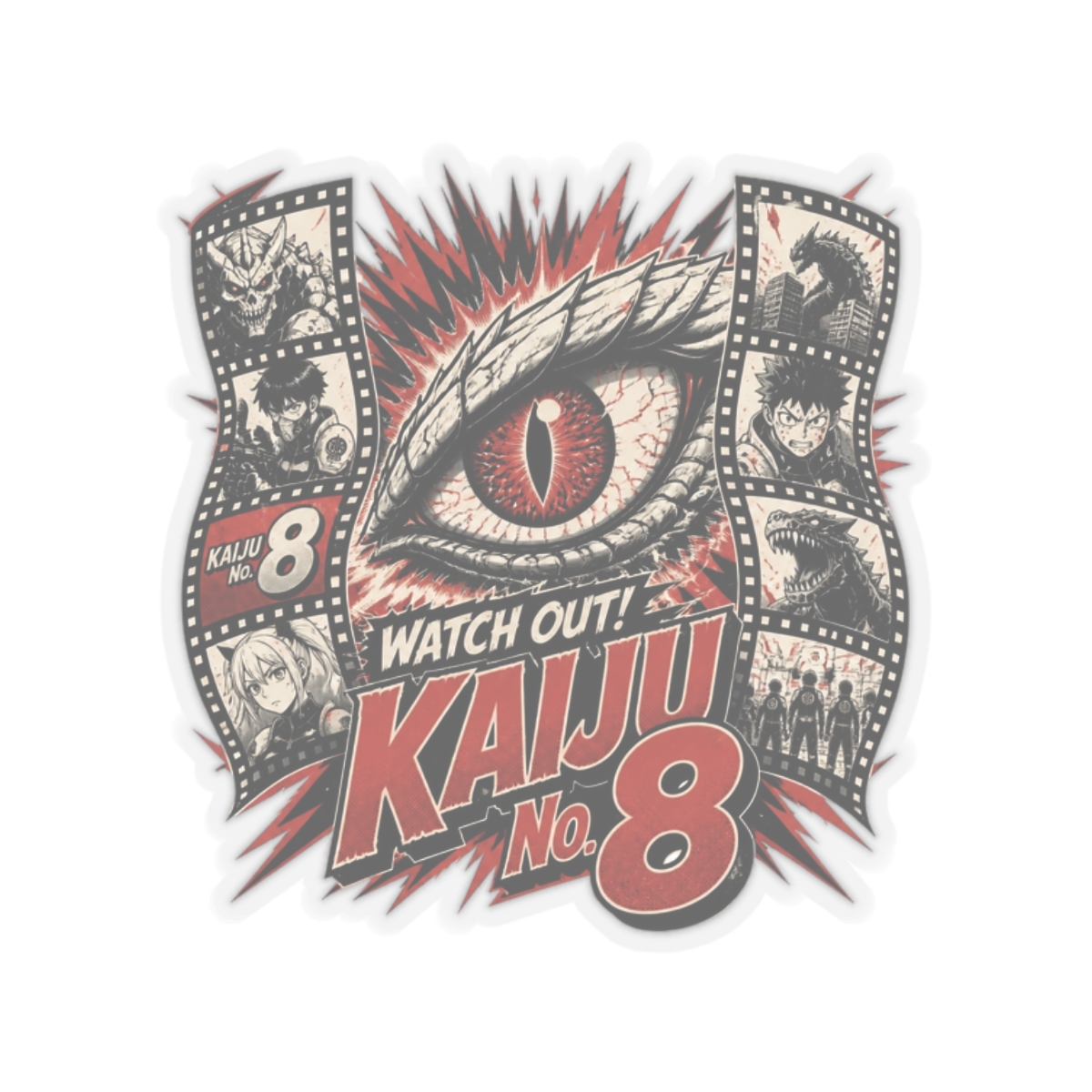 Kaiju No. 8 "Watch Out! Kaiju No. 8" Sticker