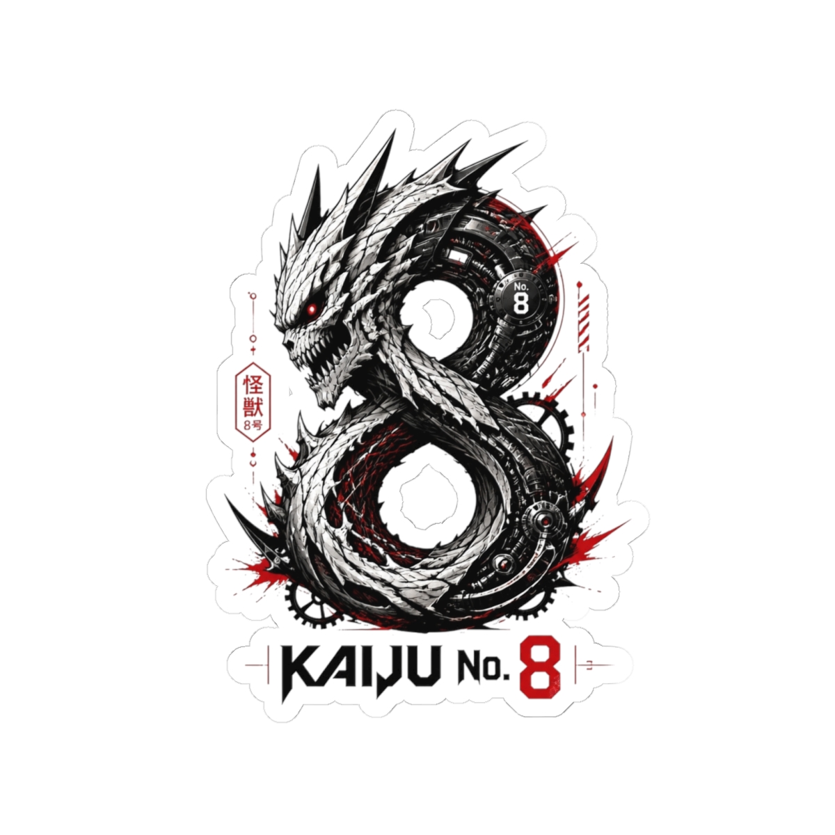 Kaiju No. 8 " merging with Kafka" Sticker - Official Stickers merchandise