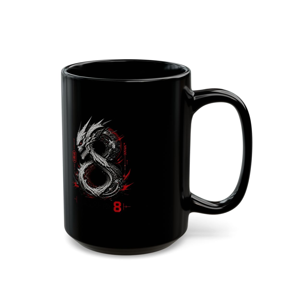 Kaiju No. 8 " merging with Kafka" Black Mug - alternate angle 5, merchandise