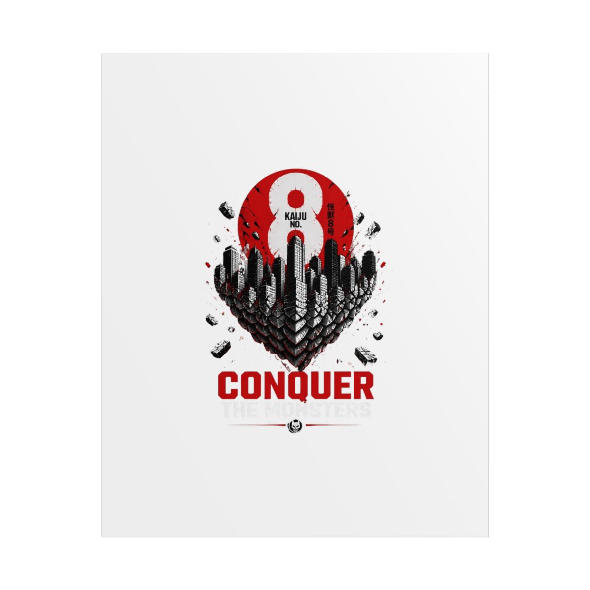 Kaiju No. 8 "CONQUER THE MONSTERS" Poster - Official Posters & Wall Art merchandise