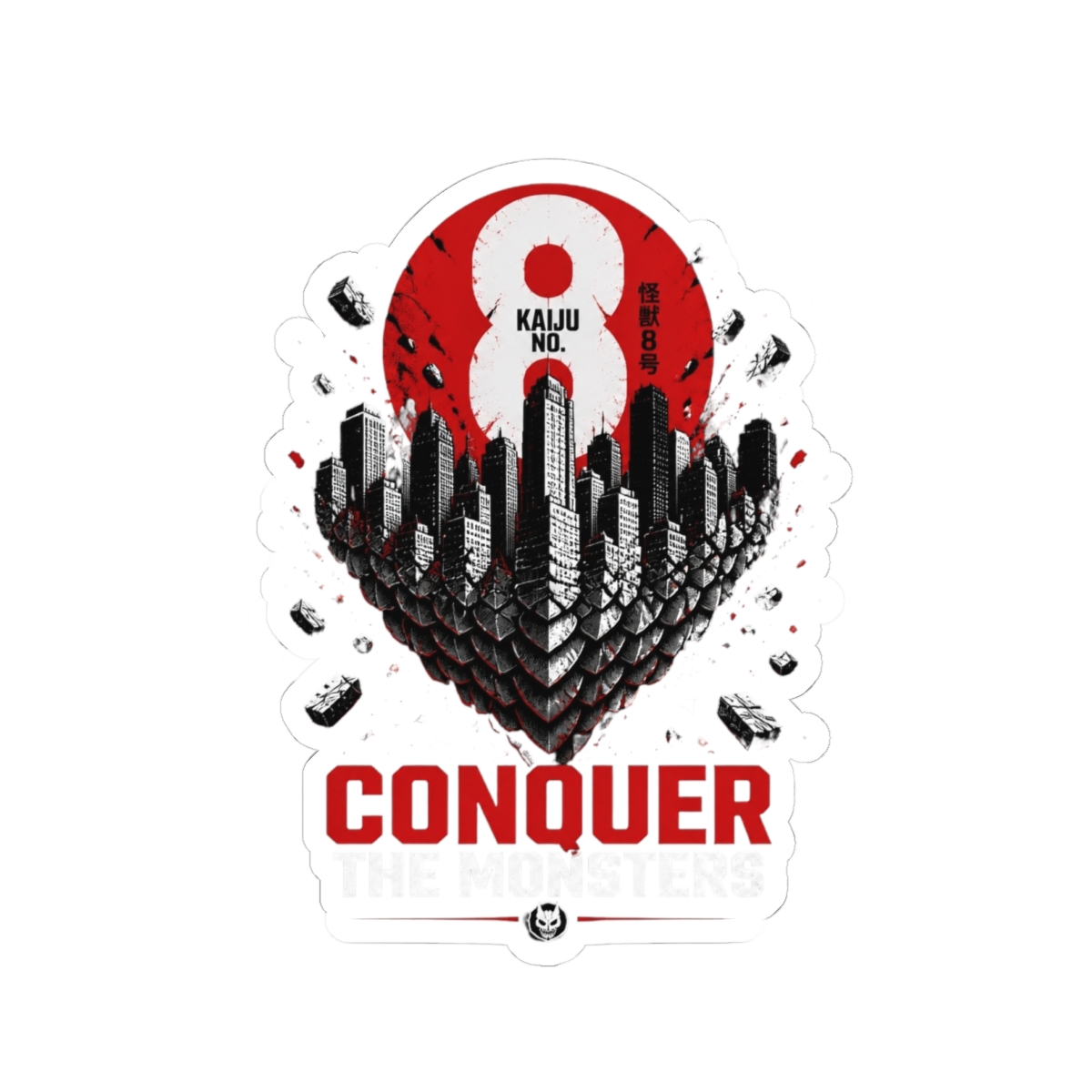 Kaiju No. 8 "CONQUER THE MONSTERS" Sticker - Official Stickers merchandise