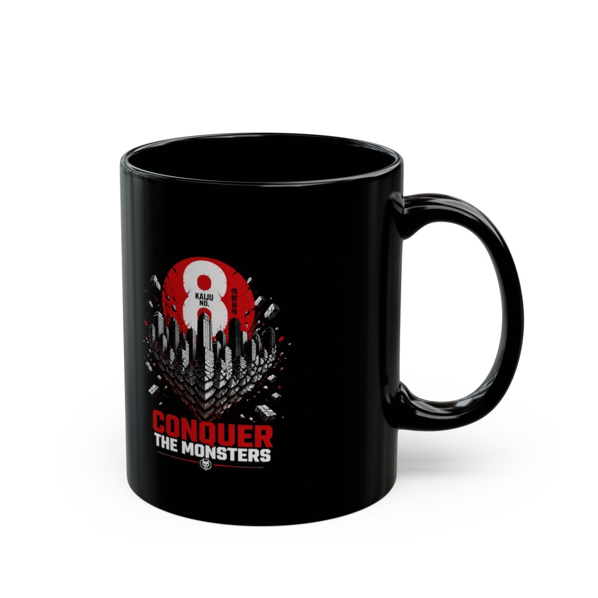 Kaiju No. 8 "CONQUER THE MONSTERS" Black Mug