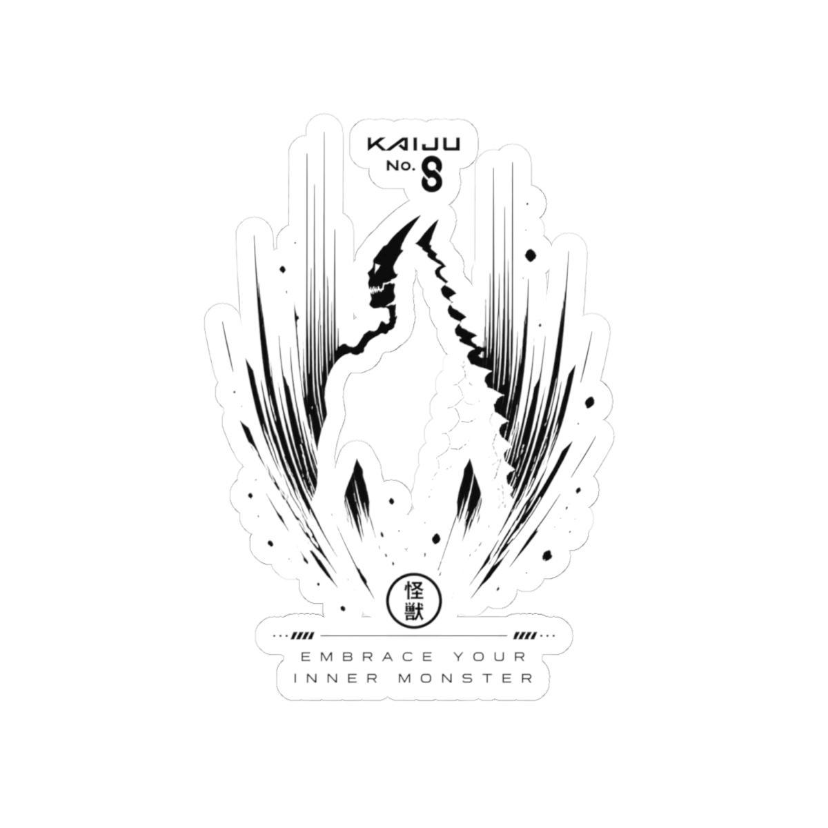 Kaiju No. 8 "EMBRACE YOUR INNER MONSTER" Sticker - Official Stickers merchandise
