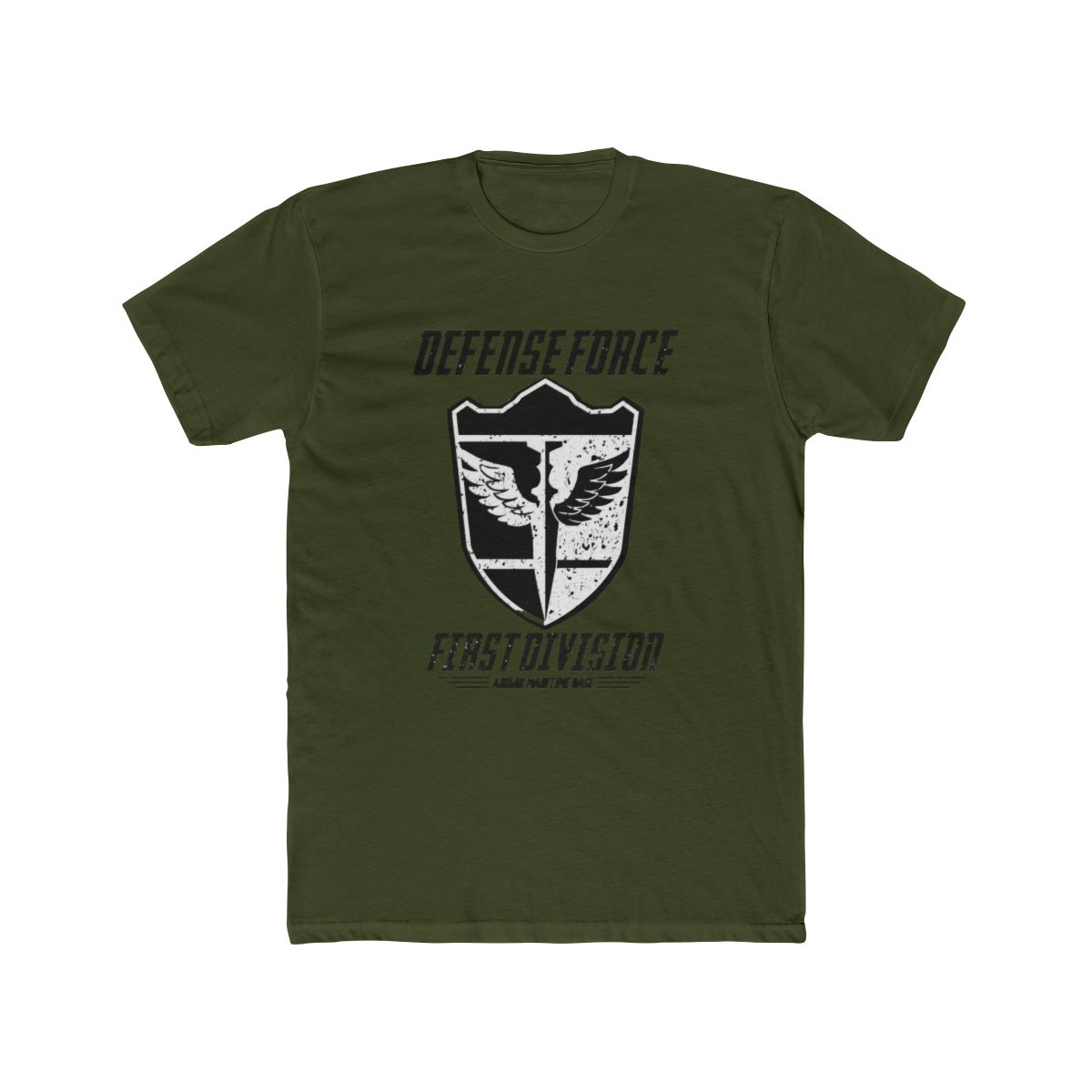 KAIJU No 8: DEFENSE FORCE FIRST DIVISION (WHITE/GRUNGE) T Shirt | Kaiju No. 8 - alternate angle 4, merchandise