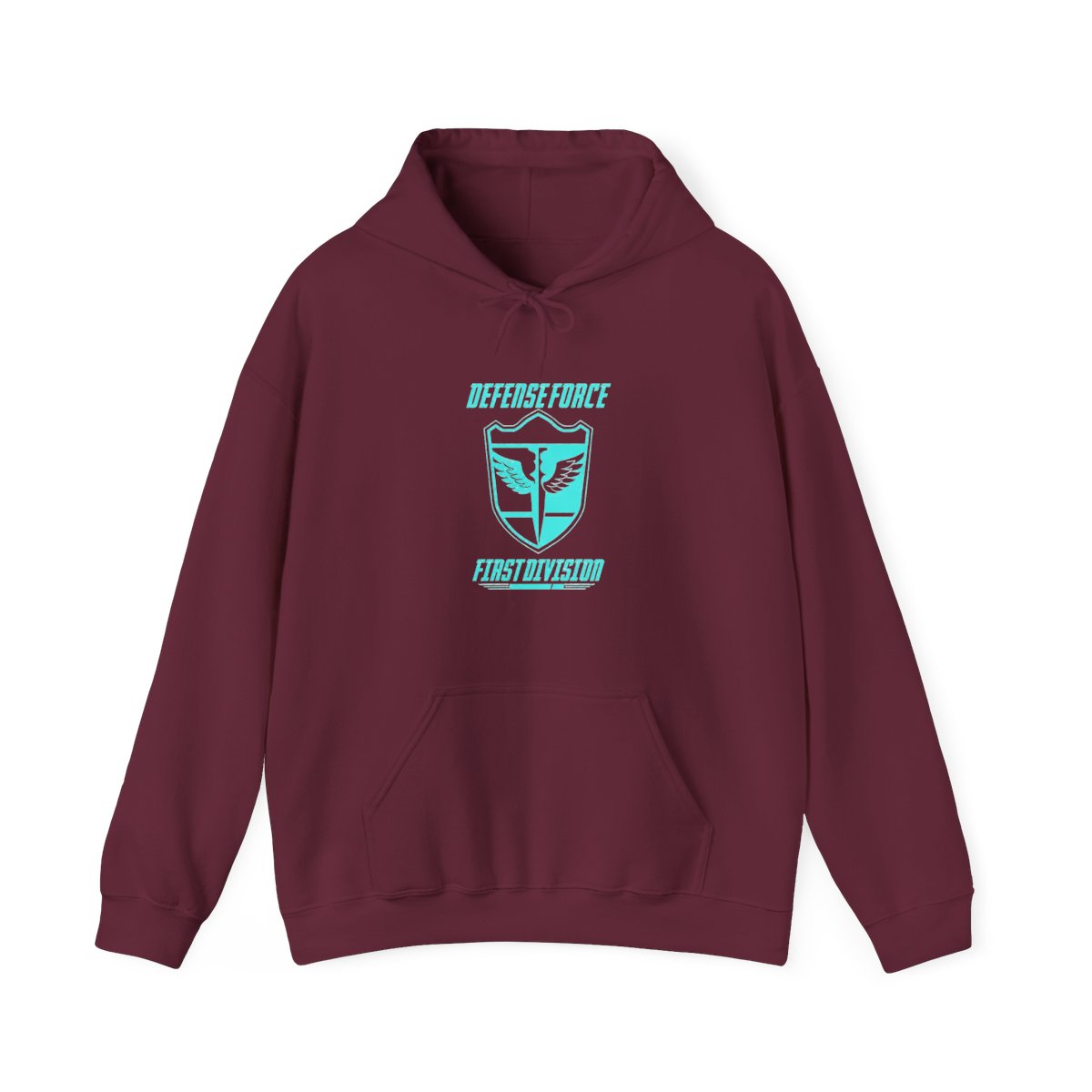 KAIJU No 8: DEFENSE FORCE FIRST DIVISION Hoodie | Kaiju No. 8 - alternate angle 2, merchandise