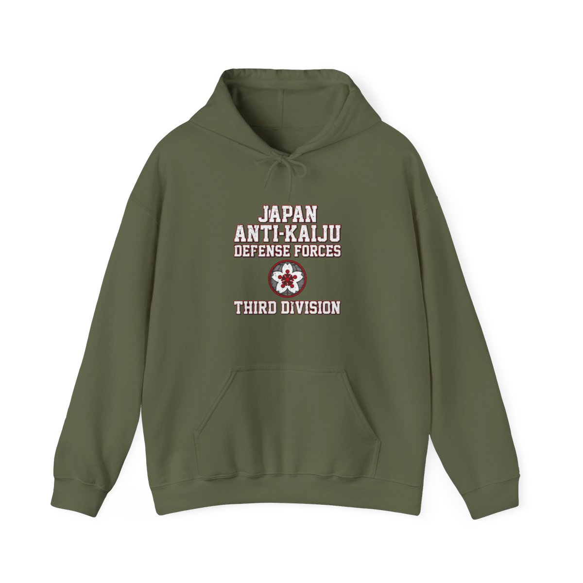 Japan Anti-Kaiju Defense Forces Third Division Hoodie | Kaiju No. 8 - alternate angle 2, merchandise