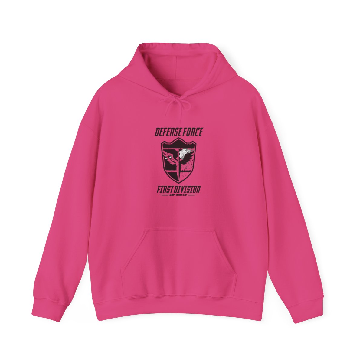 KAIJU No 8: DEFENSE FORCE FIRST DIVISION (WHITE/GRUNGE) Hoodie | Kaiju No. 8 - alternate angle 5, merchandise