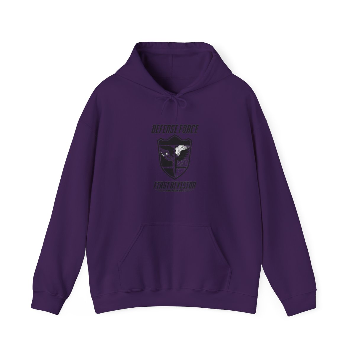 KAIJU No 8: DEFENSE FORCE FIRST DIVISION (WHITE/GRUNGE) Hoodie | Kaiju No. 8 - alternate angle 4, merchandise