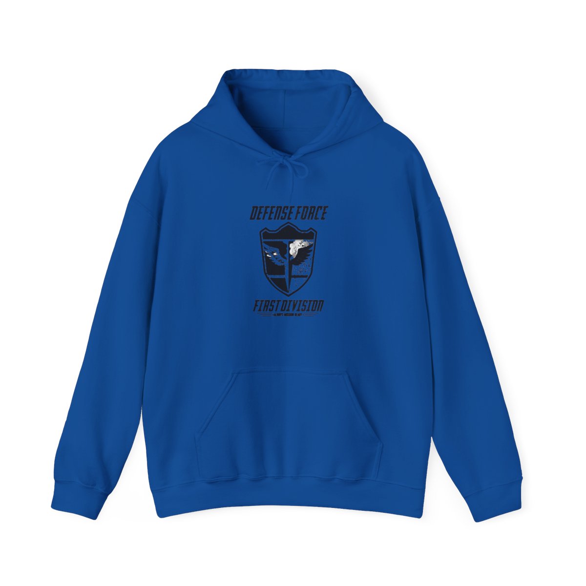 KAIJU No 8: DEFENSE FORCE FIRST DIVISION (WHITE/GRUNGE) Hoodie | Kaiju No. 8 - alternate angle 3, merchandise