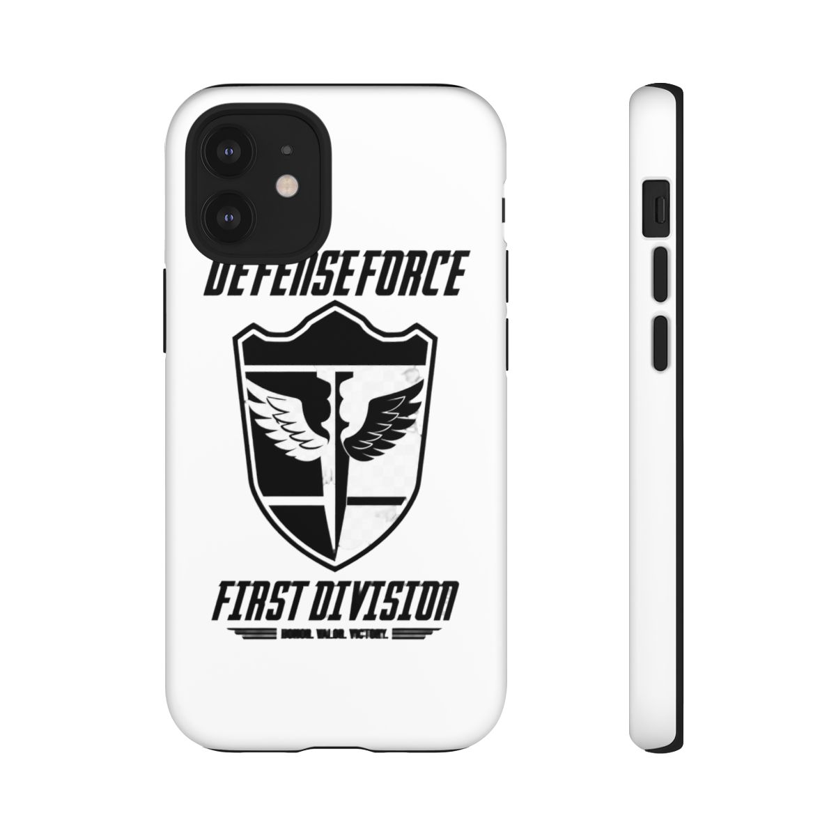 KAIJU No 8: DEFENSE FORCE FIRST DIVISION (WHITE) Phone Case | Kaiju No. 8 - alternate angle 5, merchandise