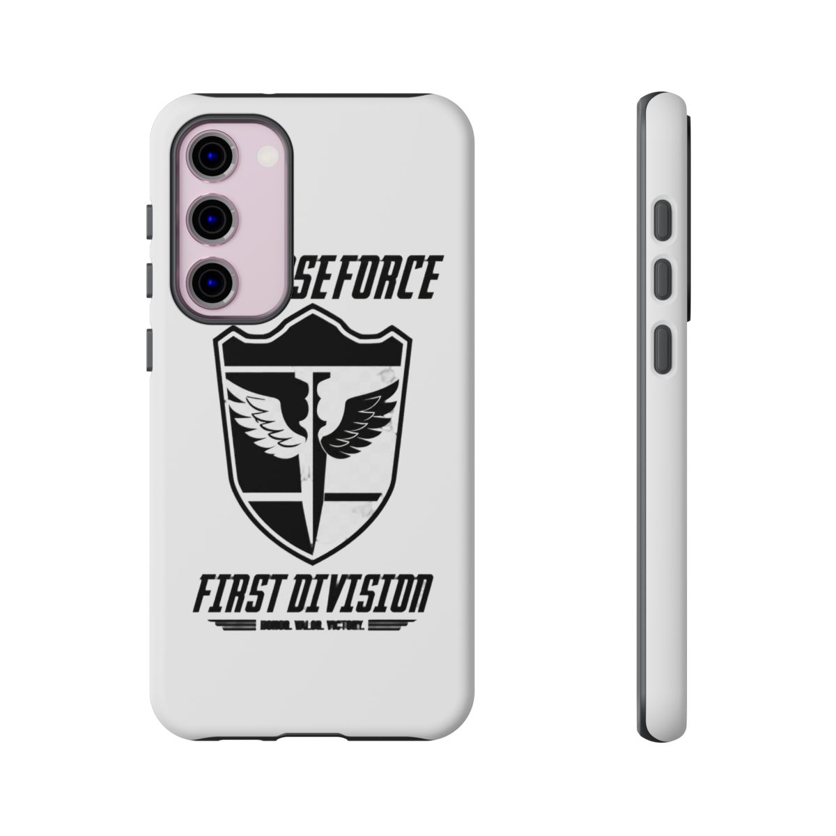 KAIJU No 8: DEFENSE FORCE FIRST DIVISION (WHITE) Phone Case | Kaiju No. 8 - alternate angle 1, merchandise