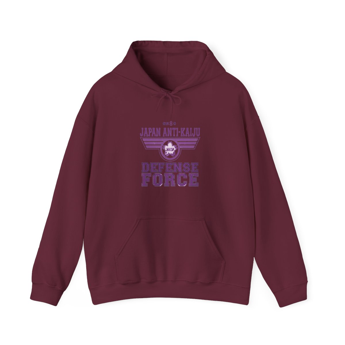 KAIJU No 8: JAPAN ANTI KAIJU DEFENCE FORCE (GRUNGE STYLE) Hoodie | Kaiju No. 8 - alternate angle 3, merchandise