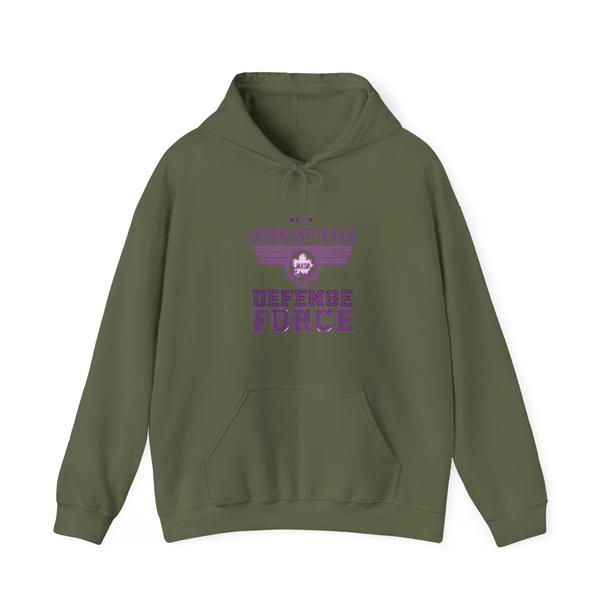 KAIJU No 8: JAPAN ANTI KAIJU DEFENCE FORCE (GRUNGE STYLE) Hoodie | Kaiju No. 8 - alternate angle 4, merchandise