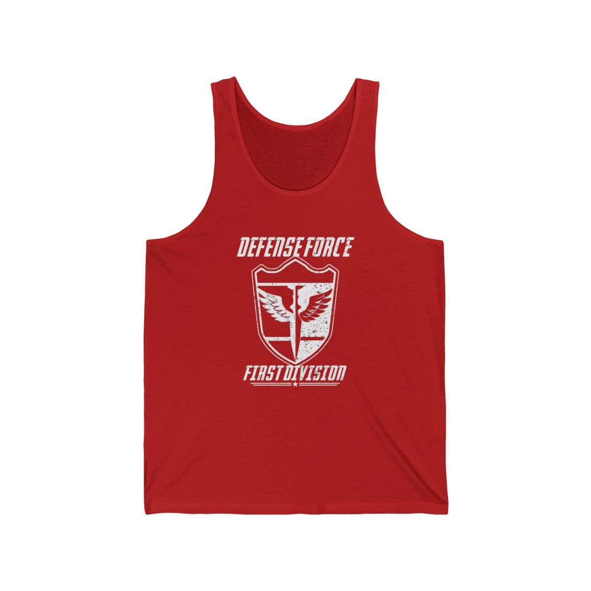 KAIJU No 8: DEFENSE FORCE FIRST DIVISION (WHITE/GRUNGE) Tank Top | Kaiju No. 8