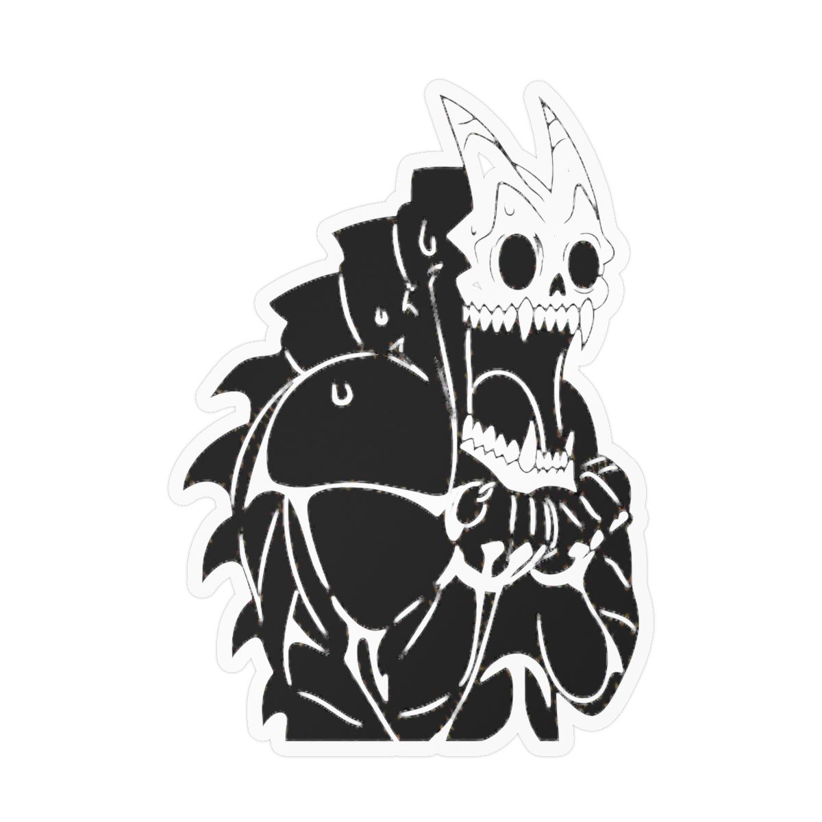 Kaiju No 8 Kafka Surprised Skull Monster Vinyl Decal Sticker Car Laptop Wall Decoration 8" in | Kaiju No. 8 - alternate angle 2, merchandise