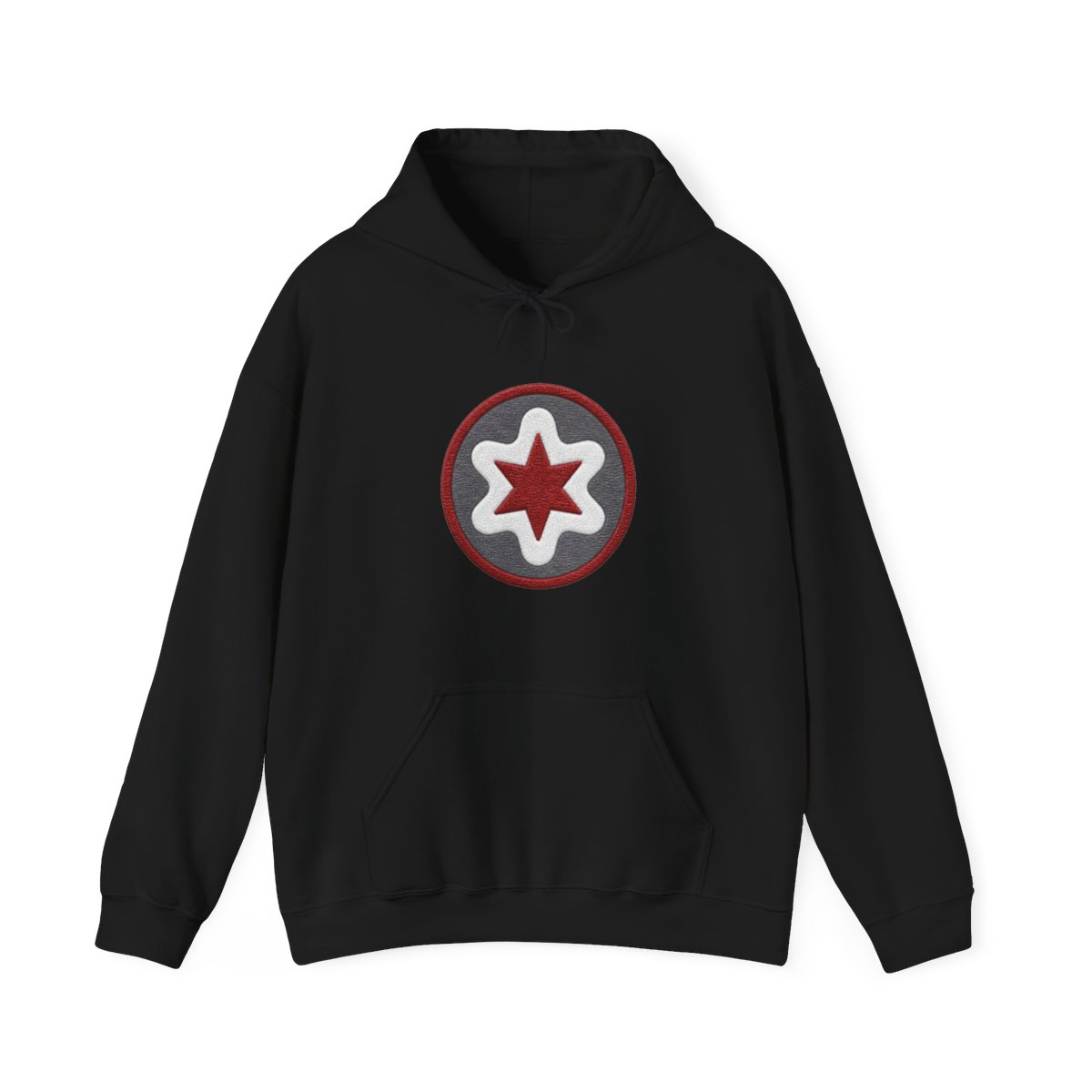 Japan Anti-Kaiju Defense Forces Symbol (Chest Pocket Variant) Hoodie | Kaiju No. 8 - alternate angle 4, merchandise