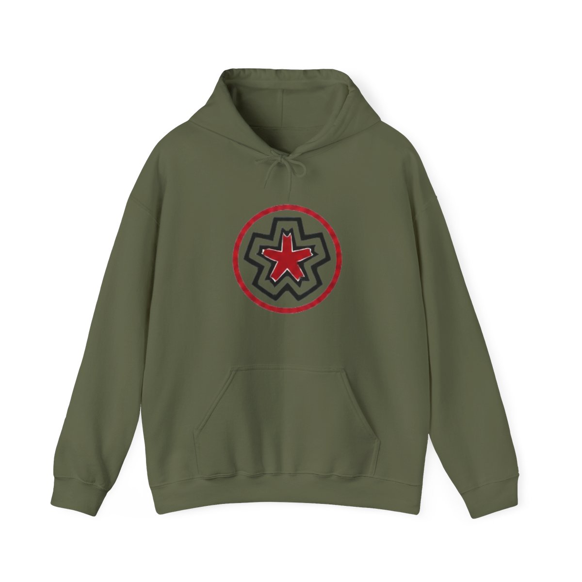 Japan Anti-Kaiju Defense Forces Symbol (Chest Pocket) Hoodie | Kaiju No. 8 - alternate angle 4, merchandise