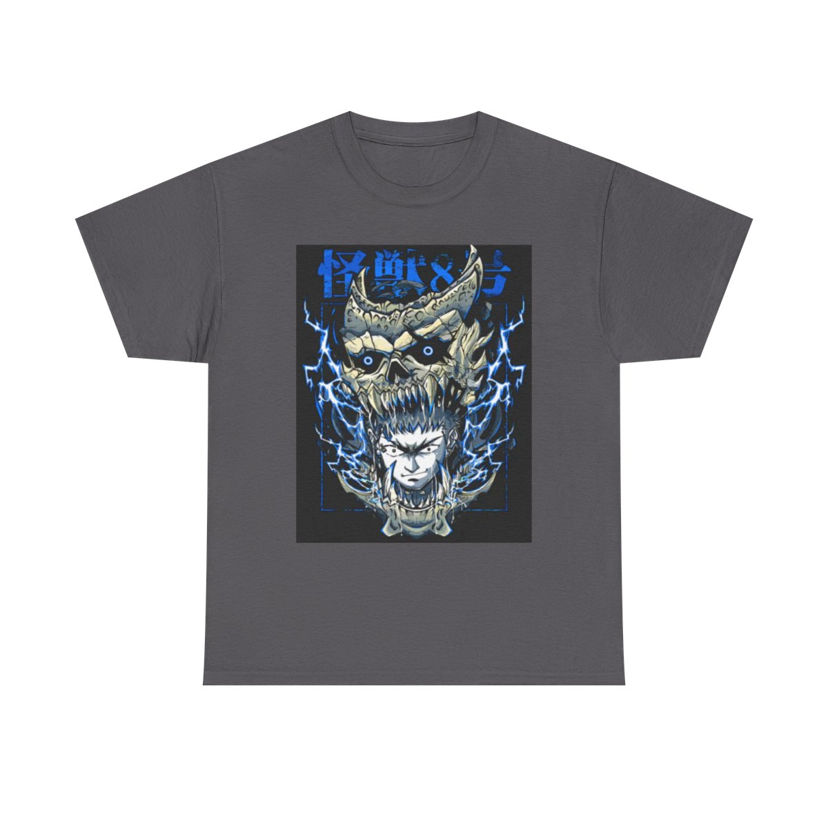 Lightning Demon Skull graphic tee | Horror anime style shirt Kaiju No. 8 - Official T-Shirts merchandise