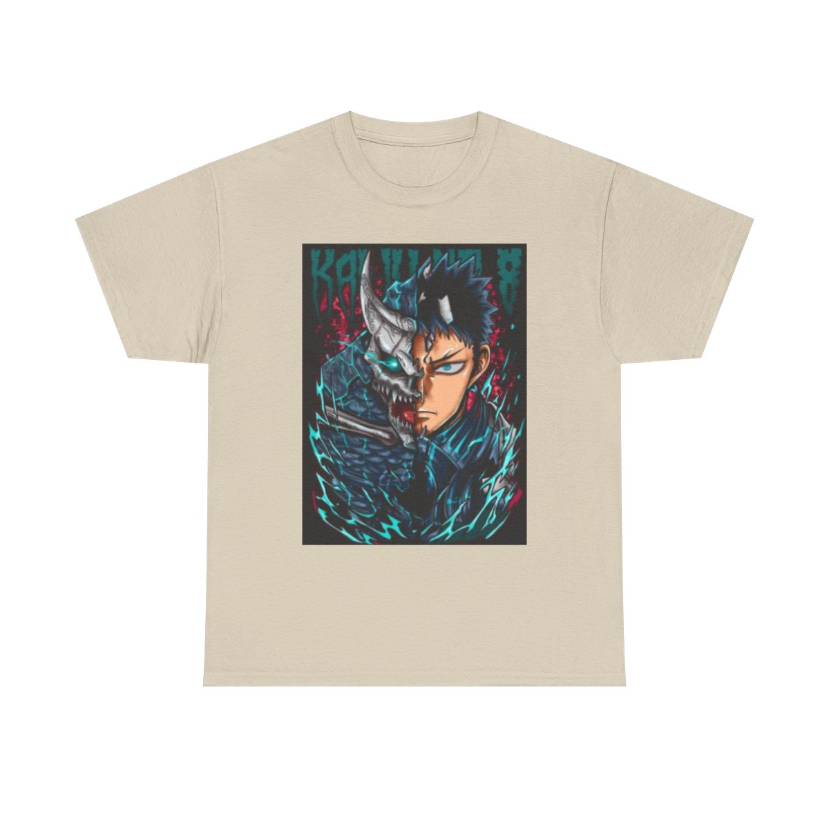 Half-Demon Warrior Illustration Tee | Anime Dark Fantasy Shirt Kaiju No. 8 - alternate angle 3, merchandise