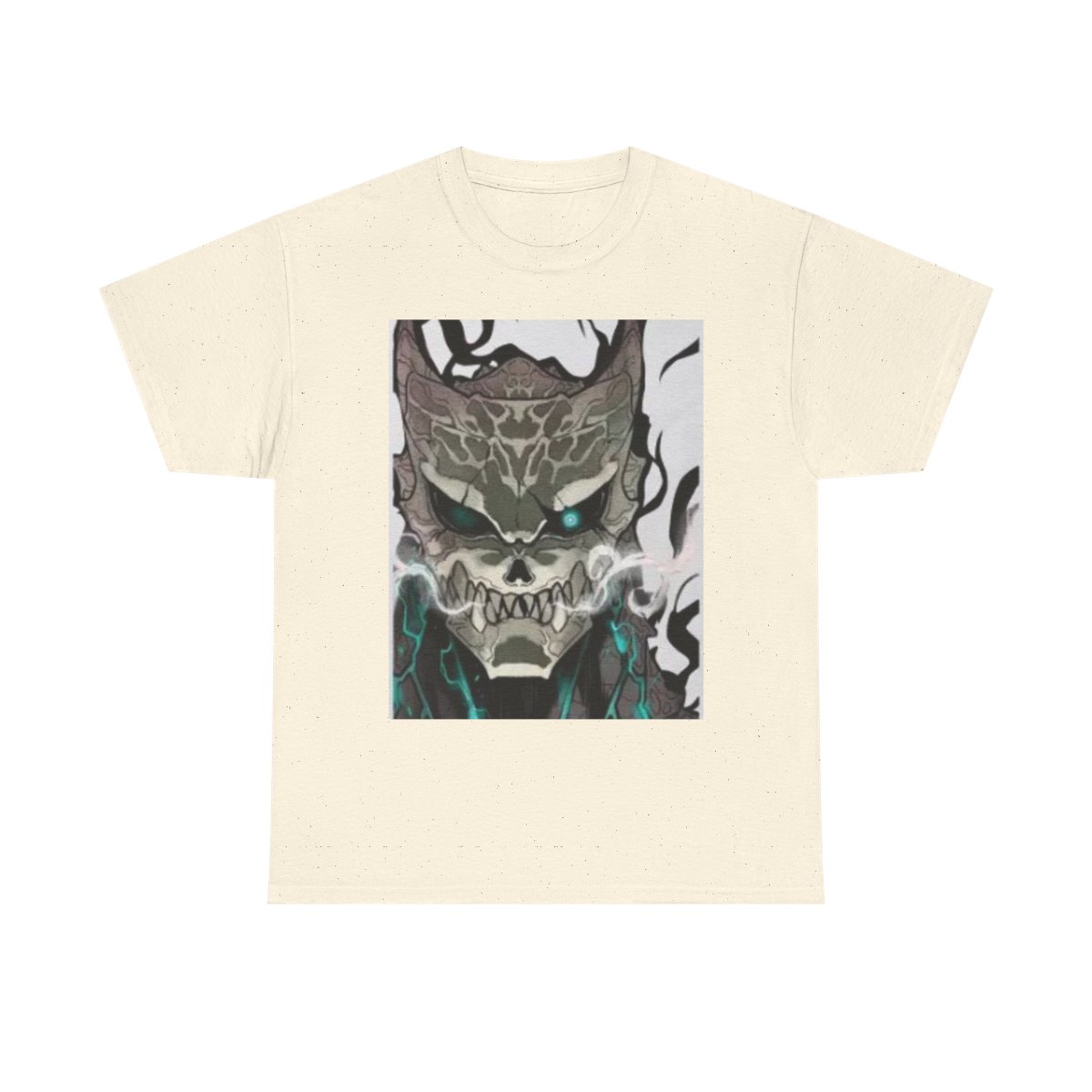 Demonic Skull Mask Tee | Glowing Eyes, Smoke, Dark Fantasy Kaiju No. 8 - alternate angle 1, merchandise
