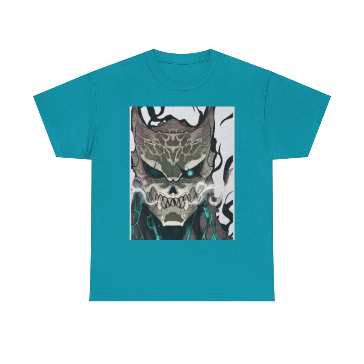 Demonic Skull Mask Tee | Glowing Eyes, Smoke, Dark Fantasy Kaiju No. 8